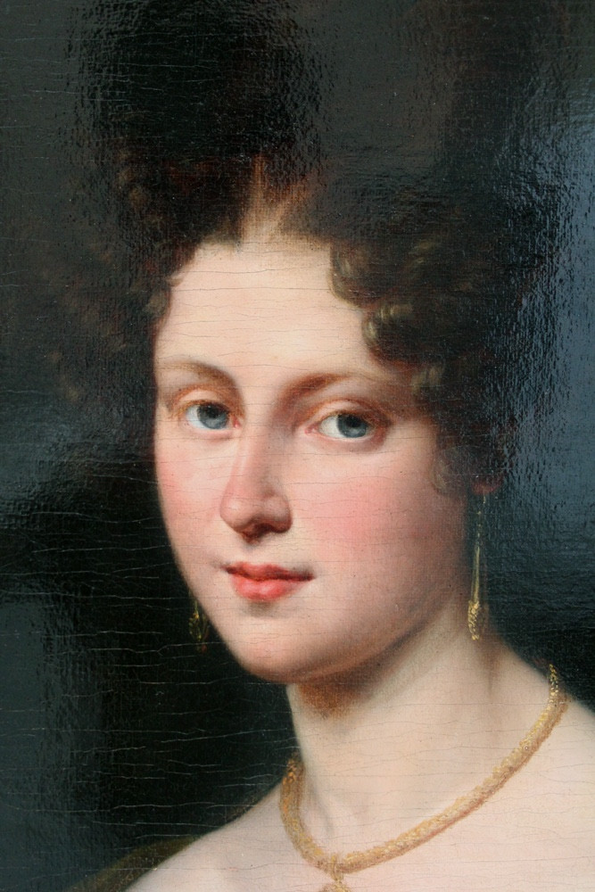 Philippe Peyrane (french, 1780-1865) Portrait Of A Young Parisian Beauty-photo-3