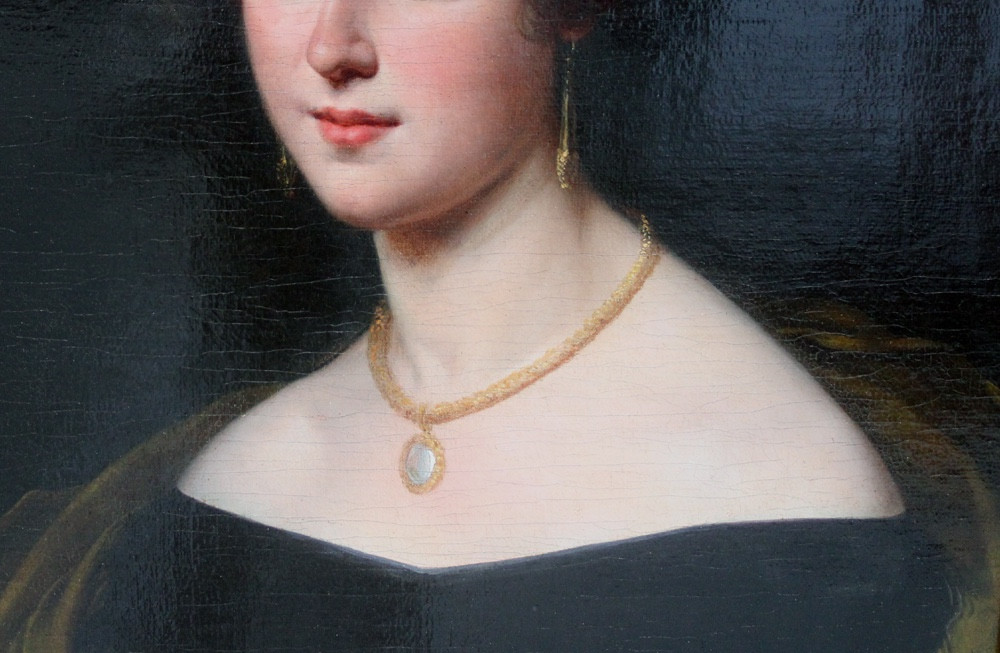 Philippe Peyrane (french, 1780-1865) Portrait Of A Young Parisian Beauty-photo-2