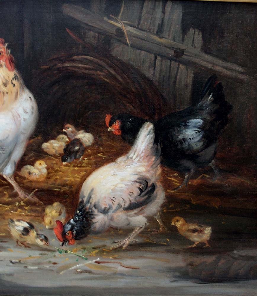 POULAILLER DE CLAUDE GUILLEMINET (1821 - PARIS - VERS 1861)-photo-4