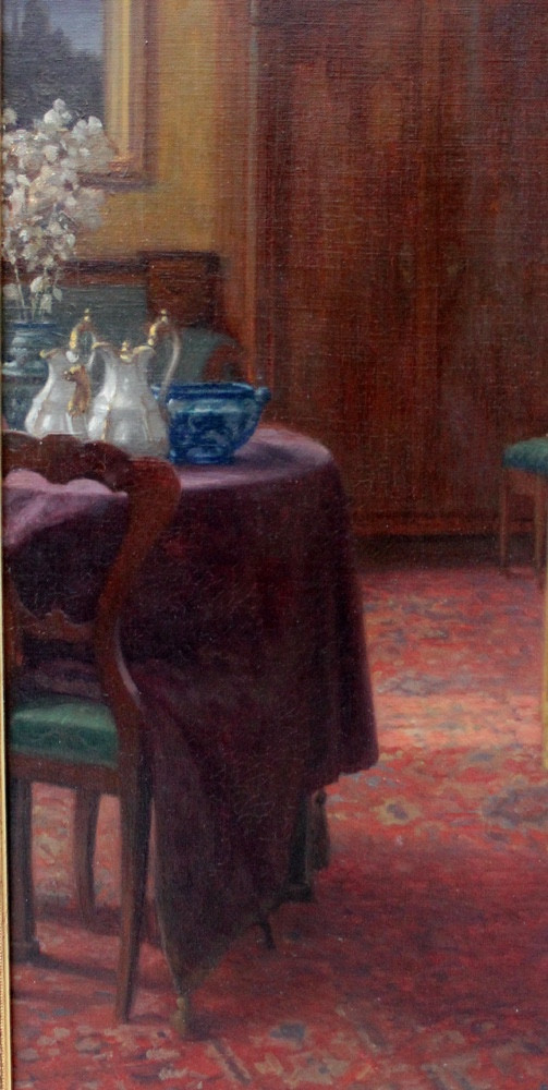 Amateur d'art dans un intérieur par Karl Maria Schuster (Autrichien, 1871 - 1957)-photo-5