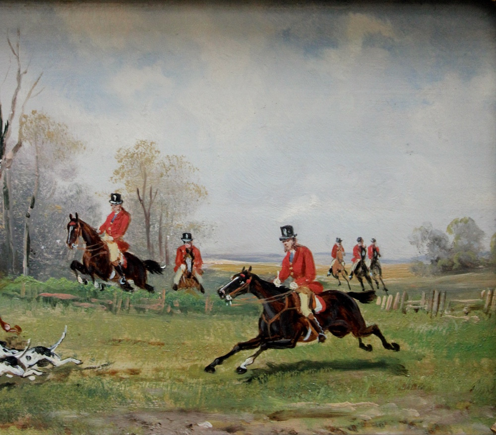 À la chasse au renard, école anglaise, fin du XIXe siècle-photo-3