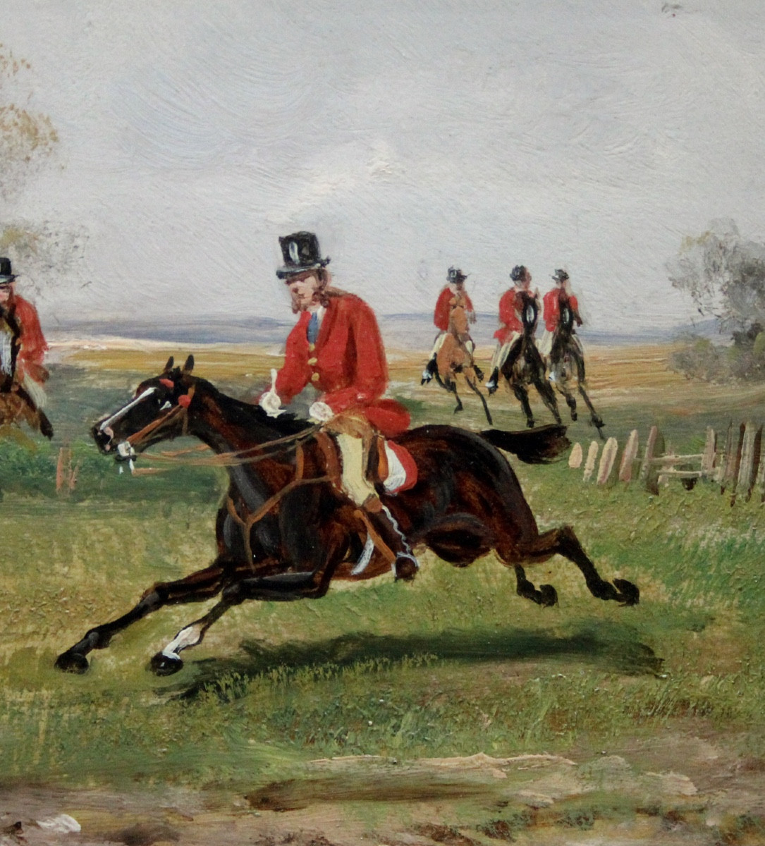 À la chasse au renard, école anglaise, fin du XIXe siècle-photo-1