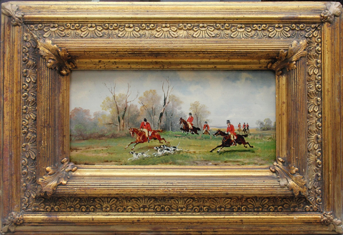 À la chasse au renard, école anglaise, fin du XIXe siècle