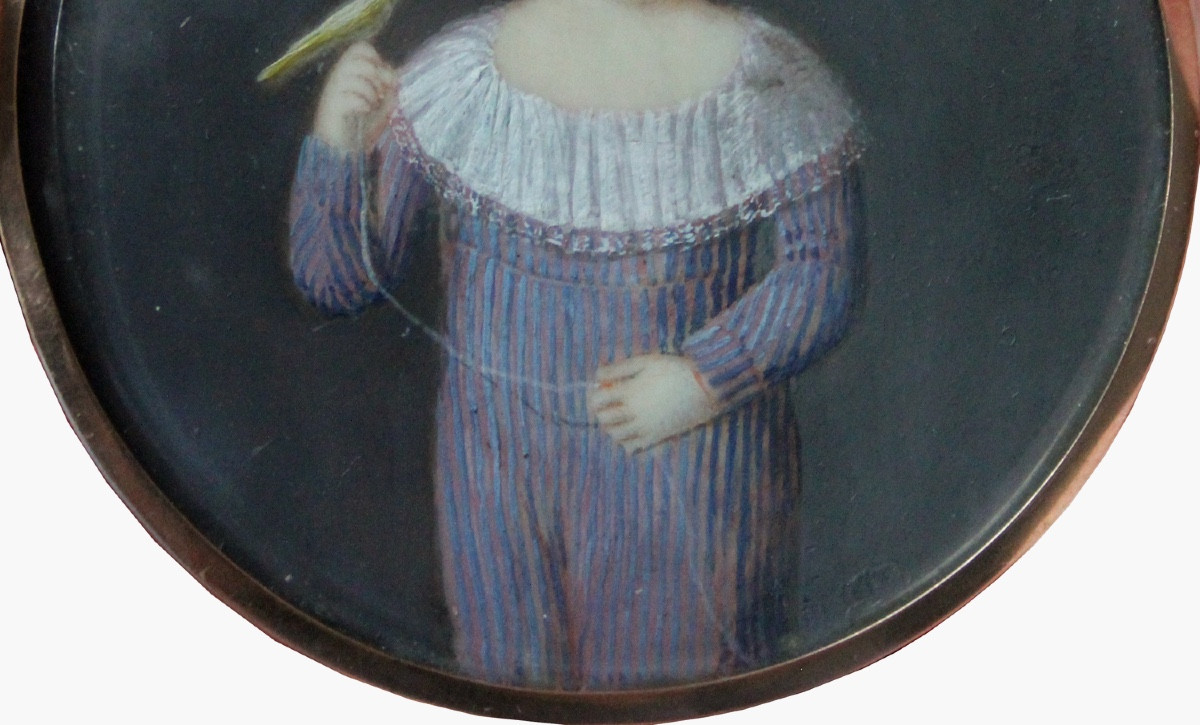 Portrait Miniature Of Francesco Oliveri Del Castillo, Future Duke Of Aquaviva In Palermo-photo-1