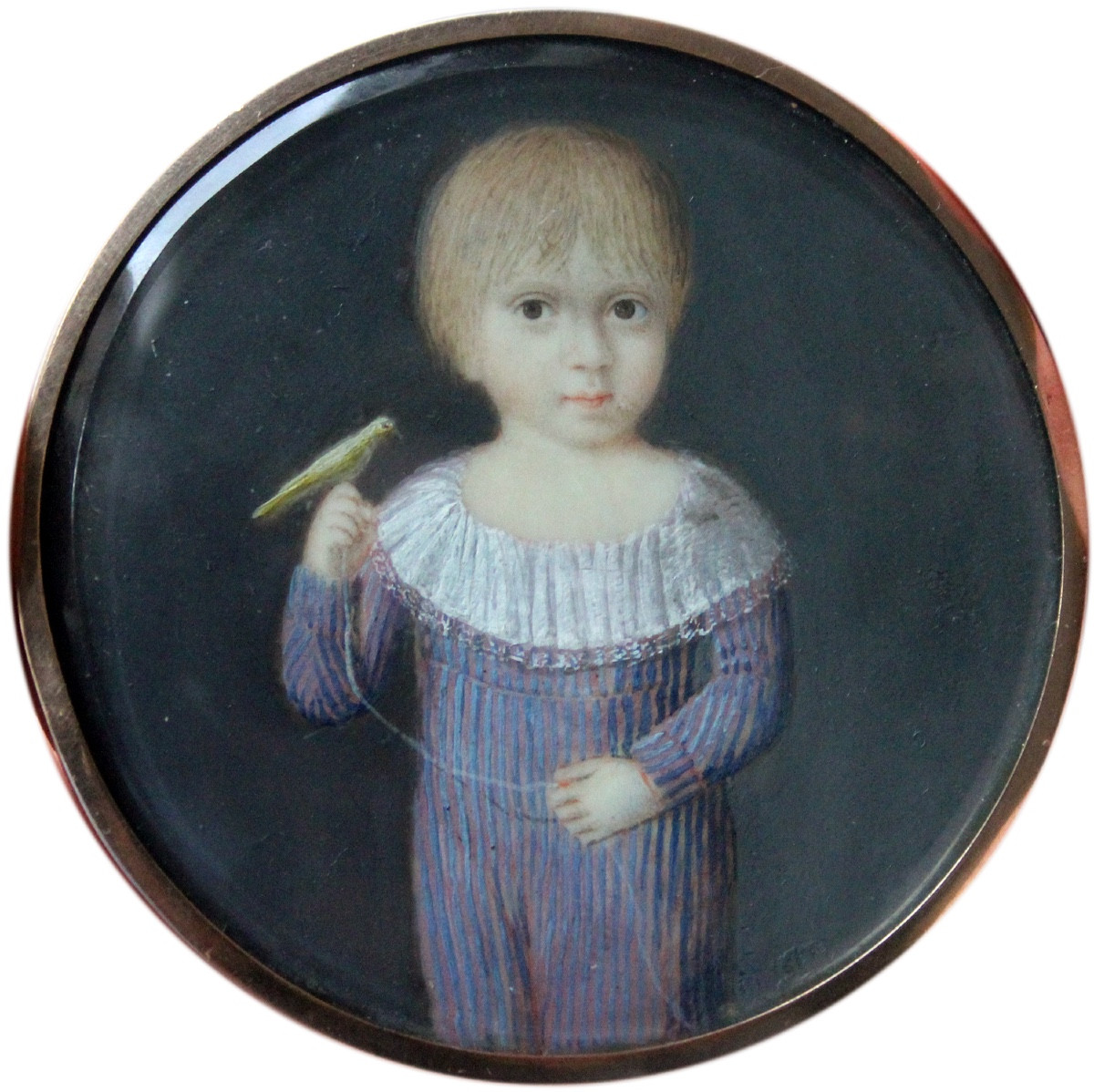 Portrait Miniature Of Francesco Oliveri Del Castillo, Future Duke Of Aquaviva In Palermo