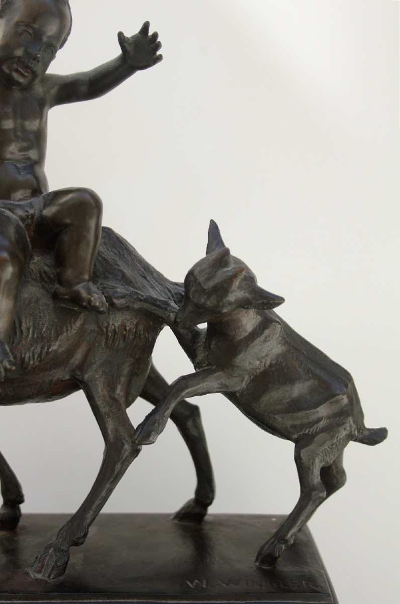 Valentin Winkler (1873 - Munich - After 1947) Bronze Sculpture -photo-1