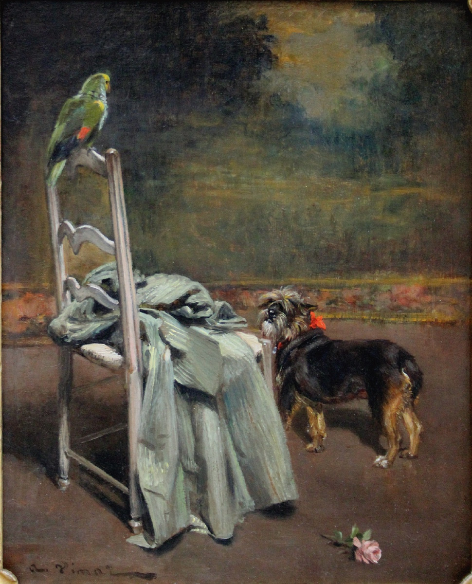 Home Alone By Auguste Vimar (french 1851 - 1916)-photo-2