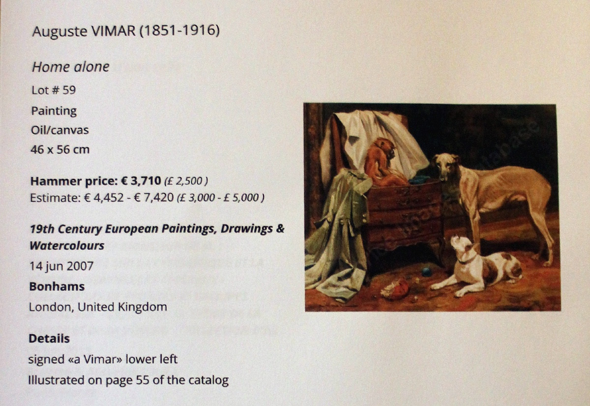 Home Alone By Auguste Vimar (french 1851 - 1916)-photo-7