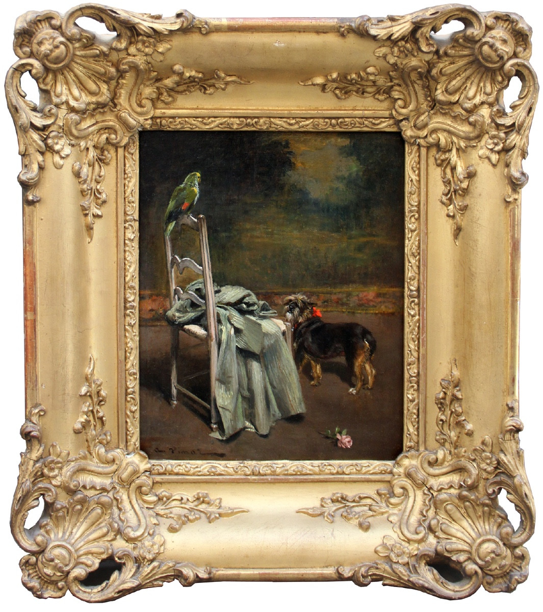 Home Alone By Auguste Vimar (french 1851 - 1916)
