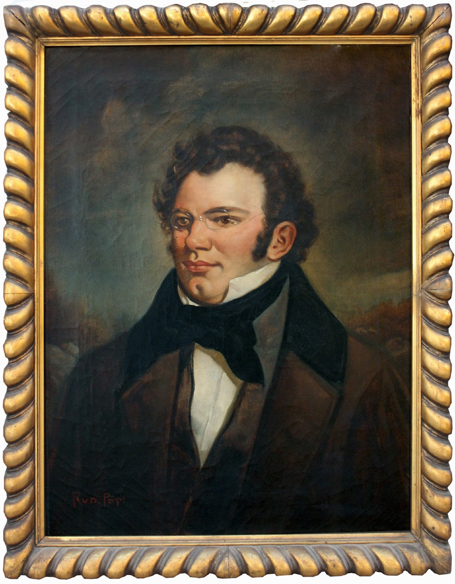 Portrait du compositeur autrichien Franz Schubert par Rudolf Pöpl (né à Vienne en 1861)