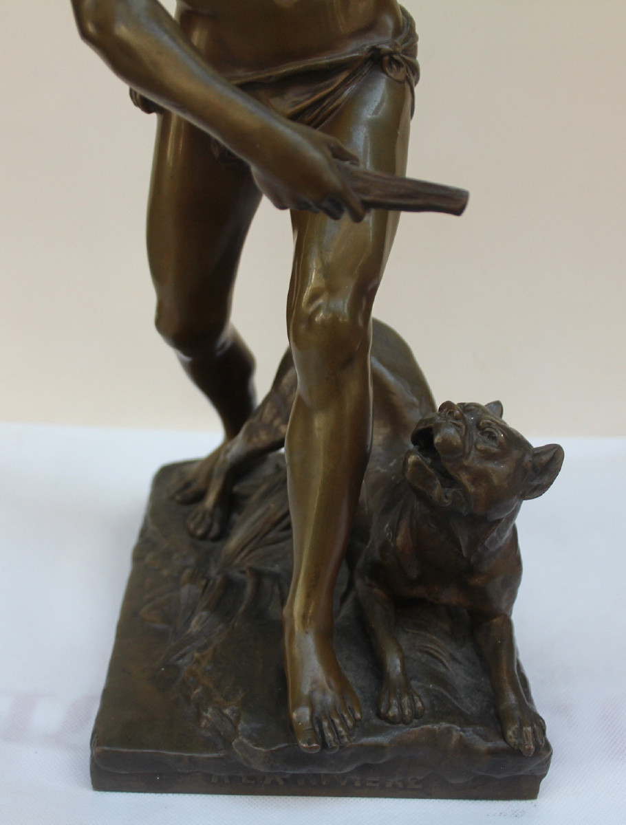 Emmanuel Fontaine (Français, 1856/1857 - 1935)  Titre : « À la rivière » (ou « À l’eau, Porthos-photo-1