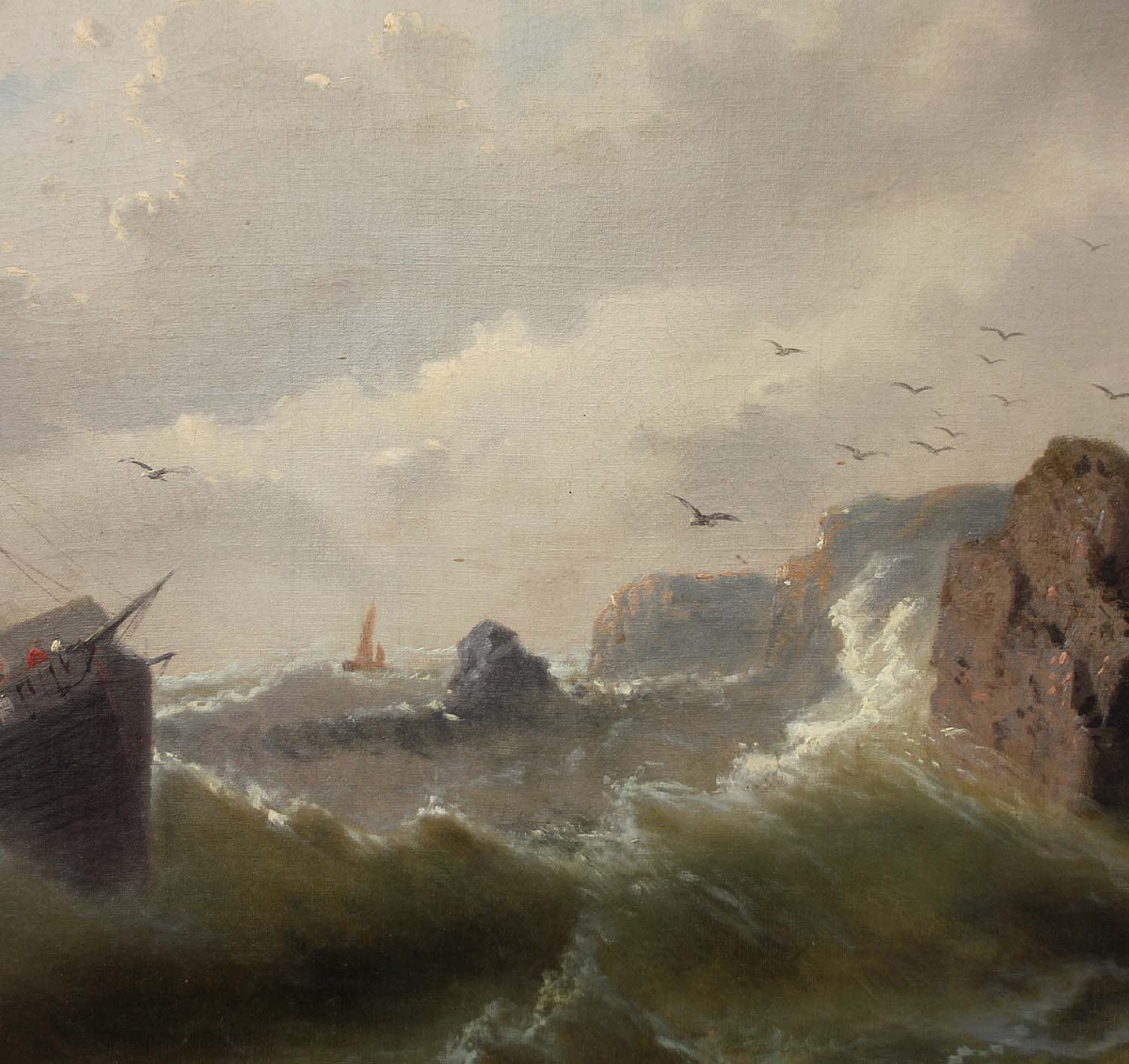 Bateau à vapeur en mer du Nord par Albert Rieger (1834 - 1905)-photo-2