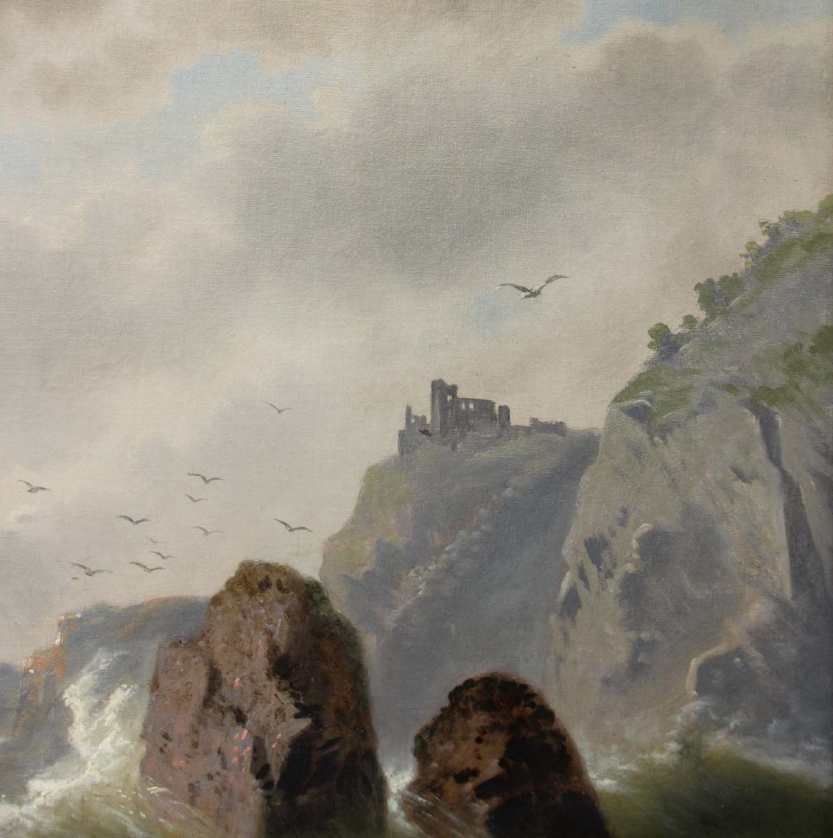 Bateau à vapeur en mer du Nord par Albert Rieger (1834 - 1905)-photo-4