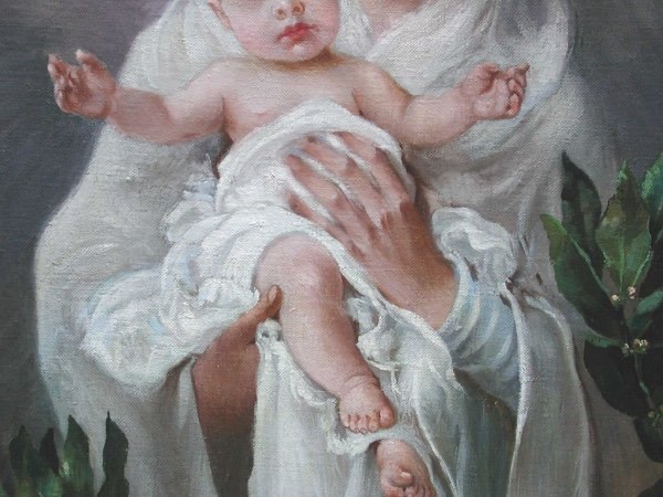  VIERGE À L'ENFANT par ALFONS MUCHA (1860-1939) CERCLE-photo-4