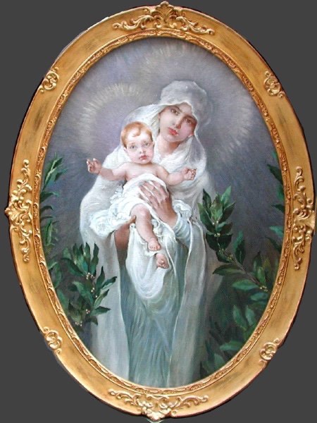  VIERGE À L'ENFANT par ALFONS MUCHA (1860-1939) CERCLE