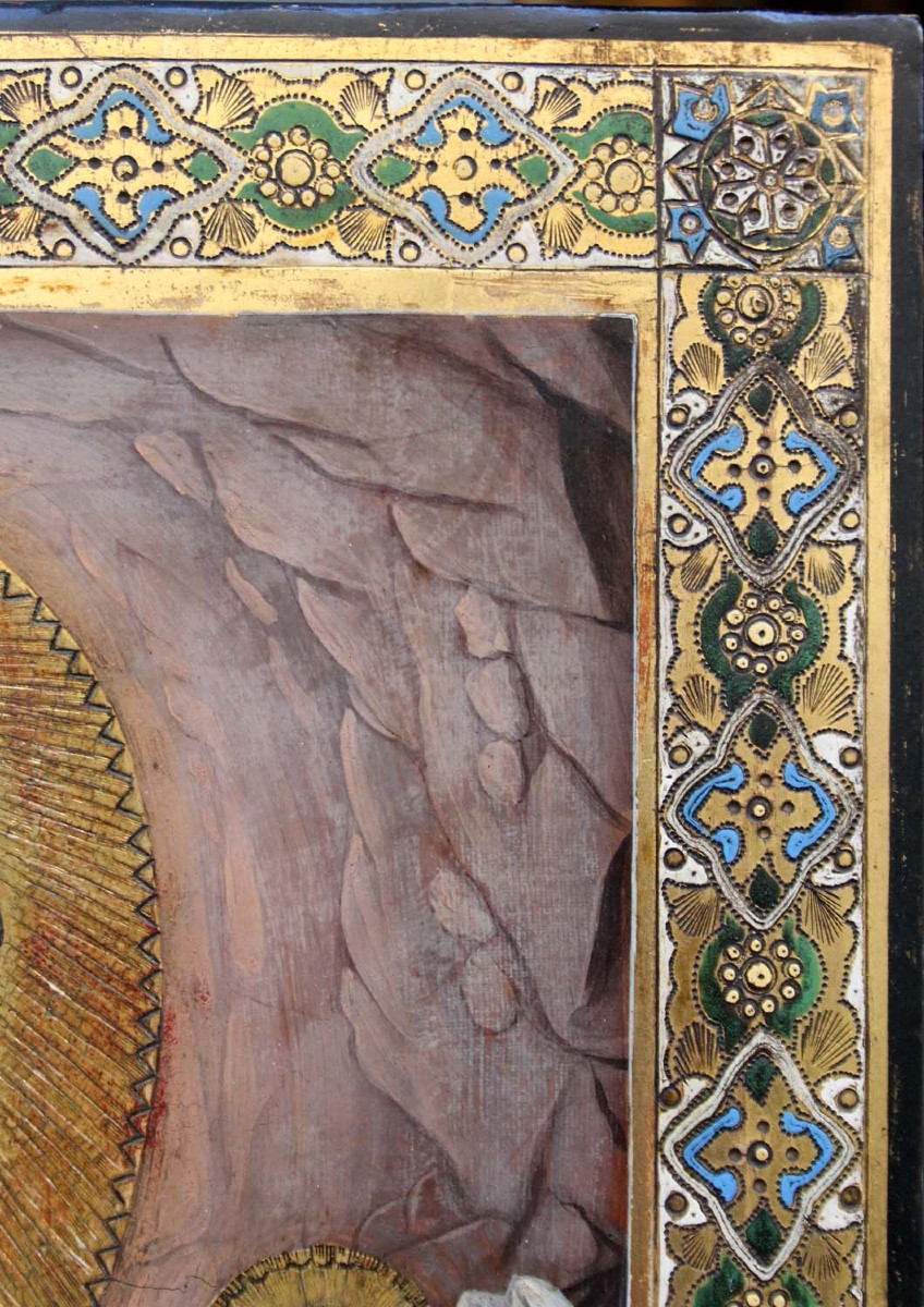 Icône russe, fin du XIXe siècle  La Résurrection du Christ-photo-5
