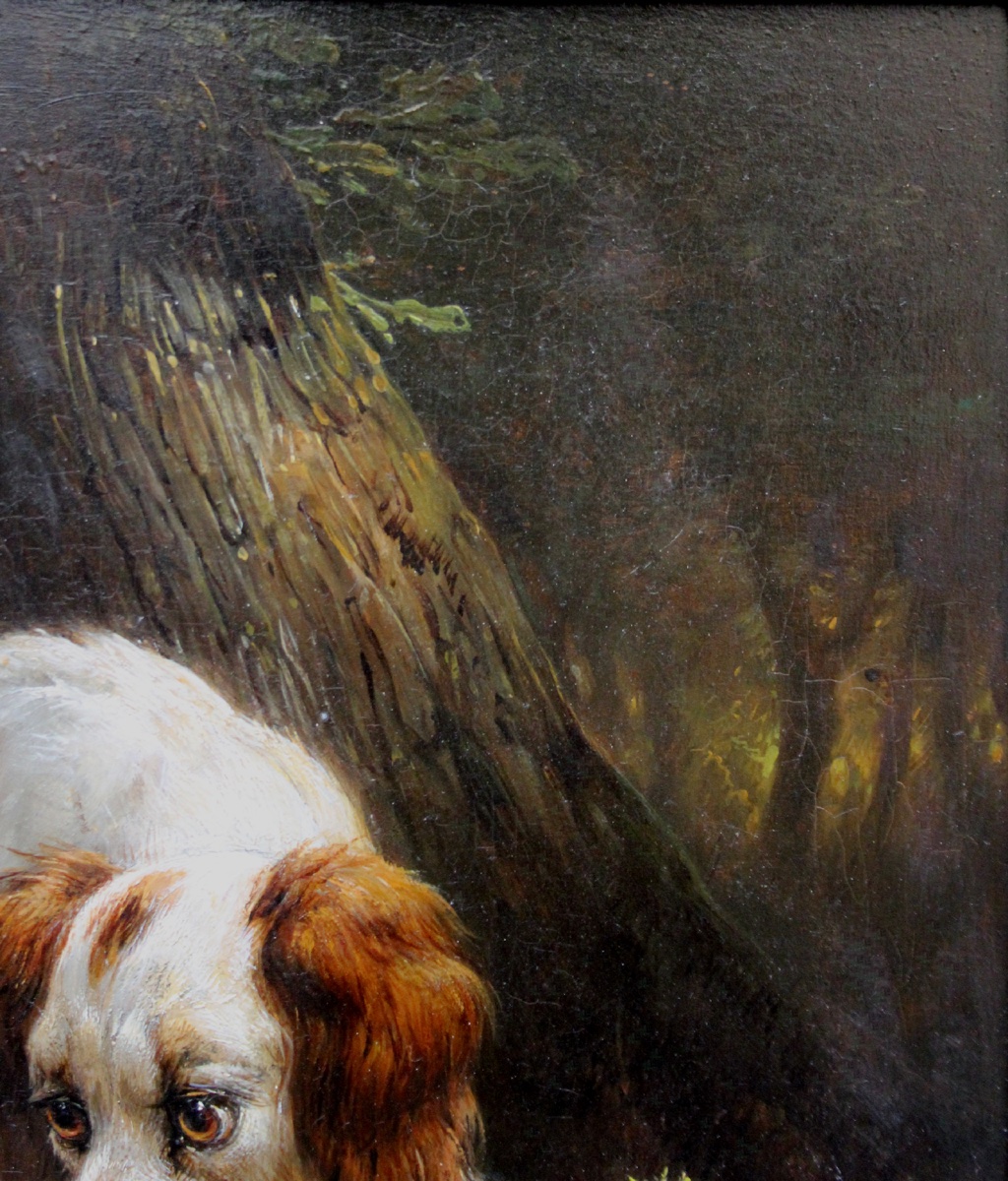 Henriette Ronner-knip (1821-1909) Hunting Dog Spotting Woodcock Eggs-photo-2