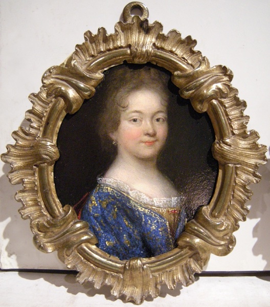 Miniaturiste, vers 1700, Paire de portraits de nobles, huile sur cuivre-photo-2