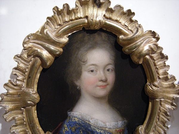 Miniaturiste, vers 1700, Paire de portraits de nobles, huile sur cuivre-photo-3