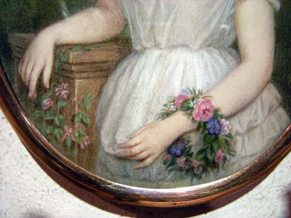 Portrait d'une jeune beauté sur la terrasse par Albert Theer (Autrichien, né en 1815)-photo-1