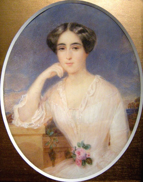 Portrait d’une jeune femme », miniature sur ivoire par Emanuel Thomas Peter (1799-1863)-photo-2