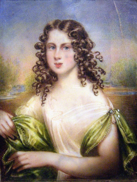 Charlotte Augusta Howard, 13 ans, miniature sur ivoire par Emma Eleonora Kendrick (1788-1871)