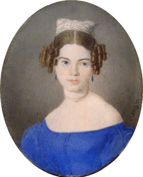 Miniature Portrait Of A Young Woman By Caspar Gerhard Klotz (1774–1847)-photo-2