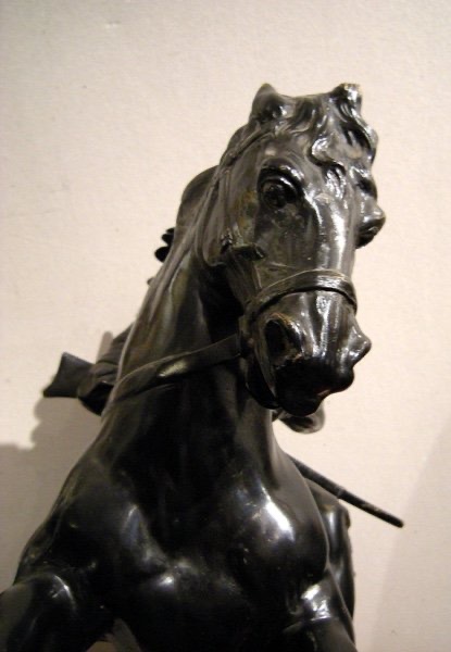 Large Bronze Sculpture Of American Indian Warrior By Bruno Zach (austrian, 1891–1945)-photo-3