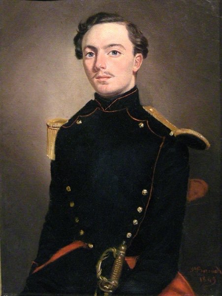Portrait Of A Young French Infantry Lieutenant By Philibert Bernard (born In 1823)-photo-2