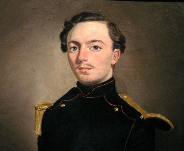 Portrait Of A Young French Infantry Lieutenant By Philibert Bernard (born In 1823)-photo-3