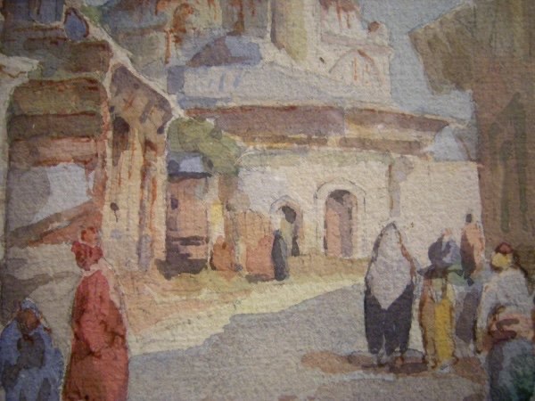 SCÈNE DE RUE À ISTANBUL PAR JOZEF PAWLEKEWICZ (POLONAIS-FRANÇAIS, DÉBUT DU 20E SIÈCLE)-photo-3