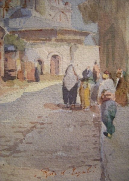 SCÈNE DE RUE À ISTANBUL PAR JOZEF PAWLEKEWICZ (POLONAIS-FRANÇAIS, DÉBUT DU 20E SIÈCLE)-photo-4