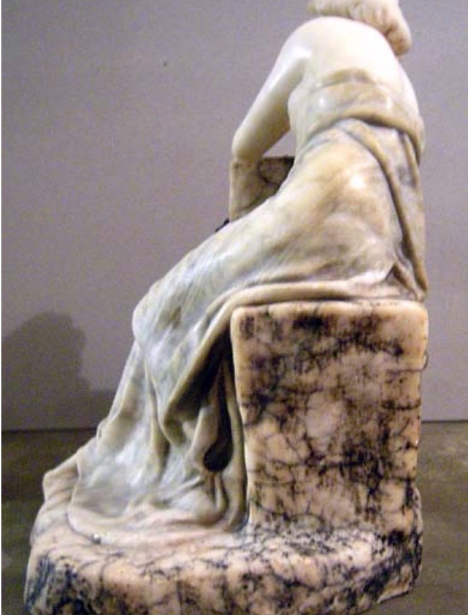 “at The Well,” A Sculpture By Guglielmo Bracony (1838–rome–1921)-photo-1