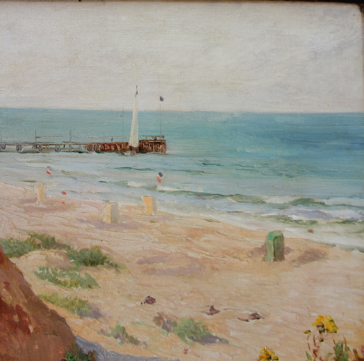 The Beach At A Baltic Sea Seaside Resort By Otto Nowak (1874–1945)-photo-4