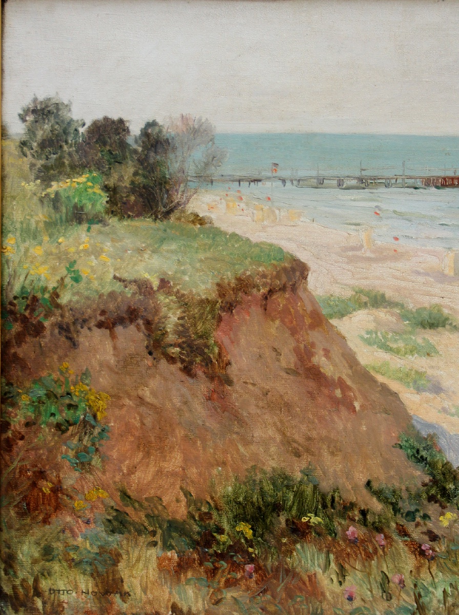 The Beach At A Baltic Sea Seaside Resort By Otto Nowak (1874–1945)-photo-2