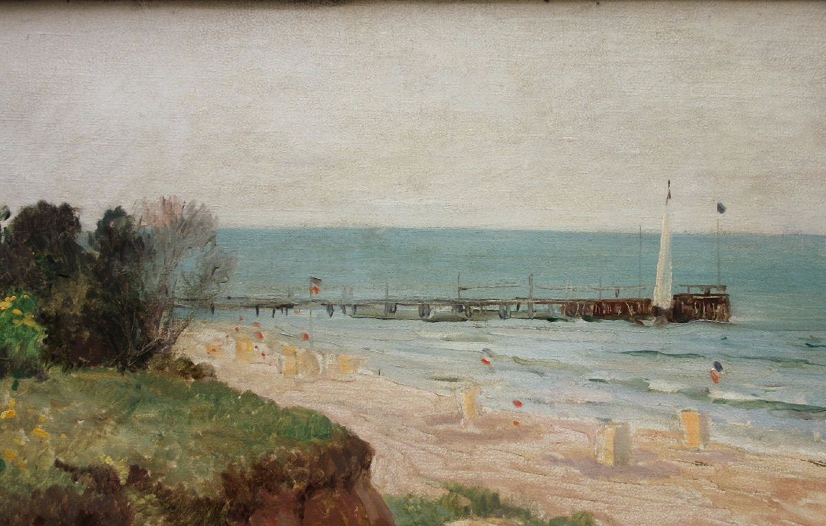 The Beach At A Baltic Sea Seaside Resort By Otto Nowak (1874–1945)-photo-4