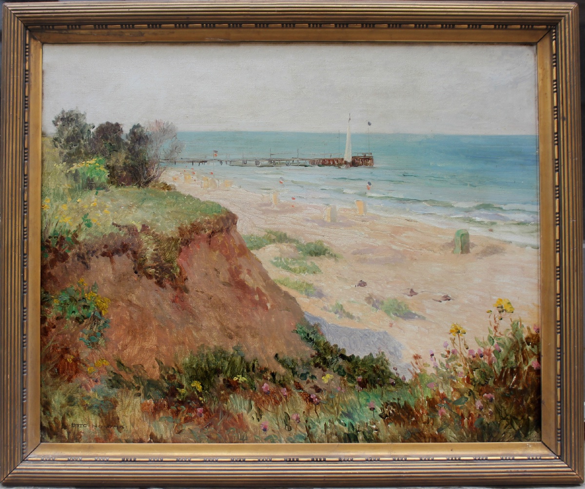 The Beach At A Baltic Sea Seaside Resort By Otto Nowak (1874–1945)