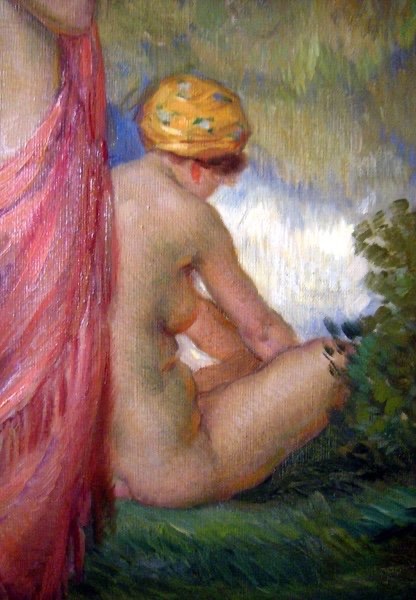 "after The Bath" By Bohumil Marecek (czech, B. 1884)-photo-4