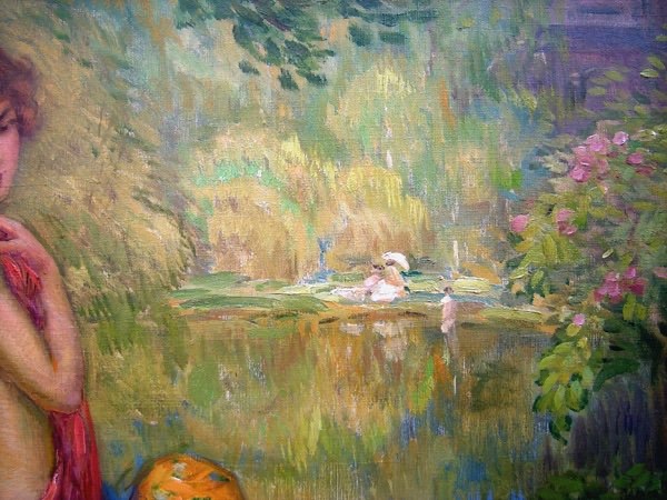 "after The Bath" By Bohumil Marecek (czech, B. 1884)-photo-1