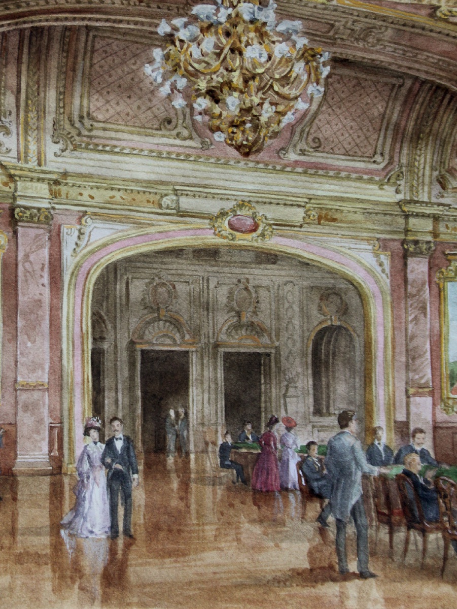 Scène au Grand Casino de Monte-Carlo par Alexandre  SEREBRIAKOV (1907-1995), attribuée à-photo-4