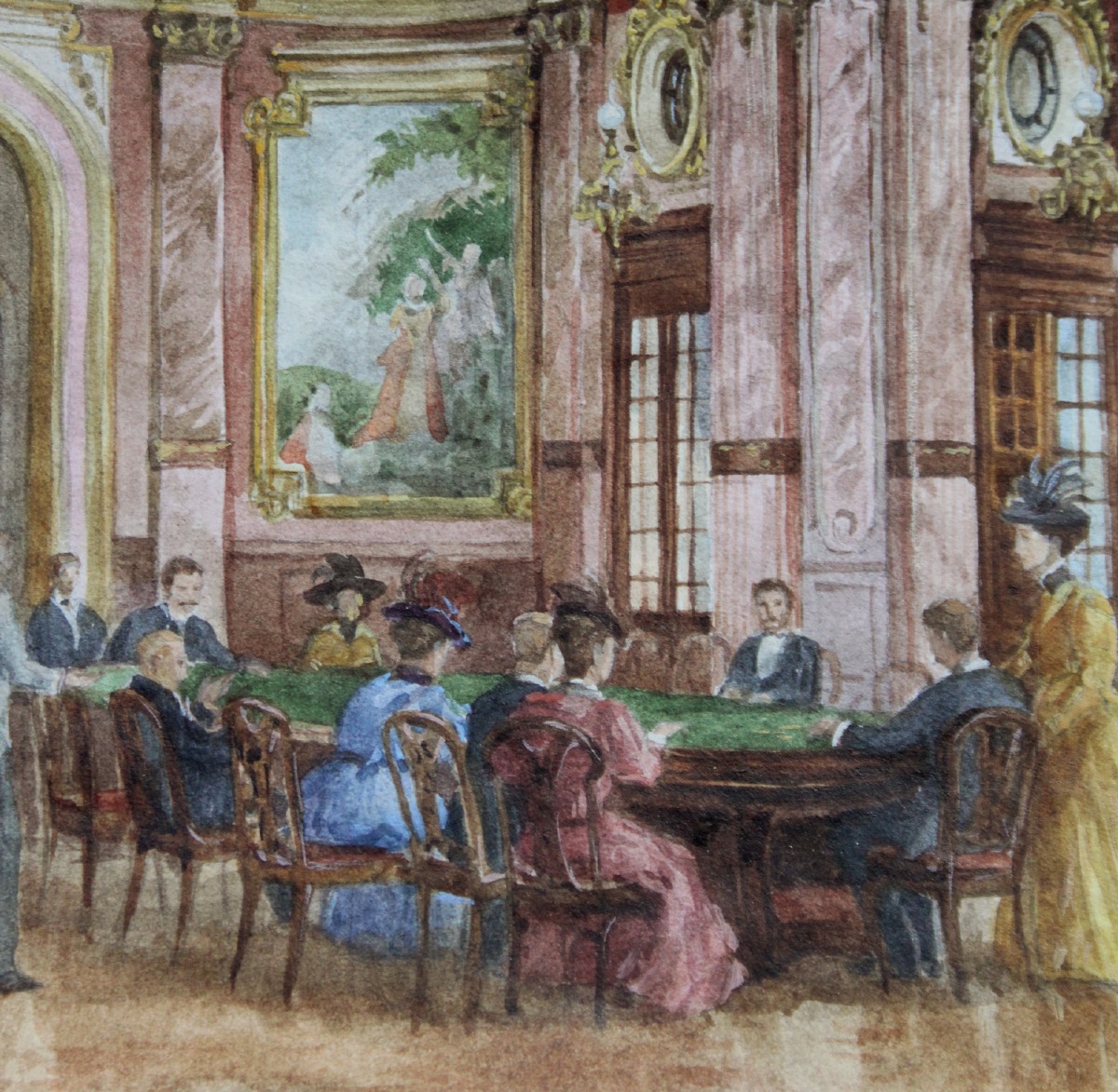 Scène au Grand Casino de Monte-Carlo par Alexandre  SEREBRIAKOV (1907-1995), attribuée à-photo-2
