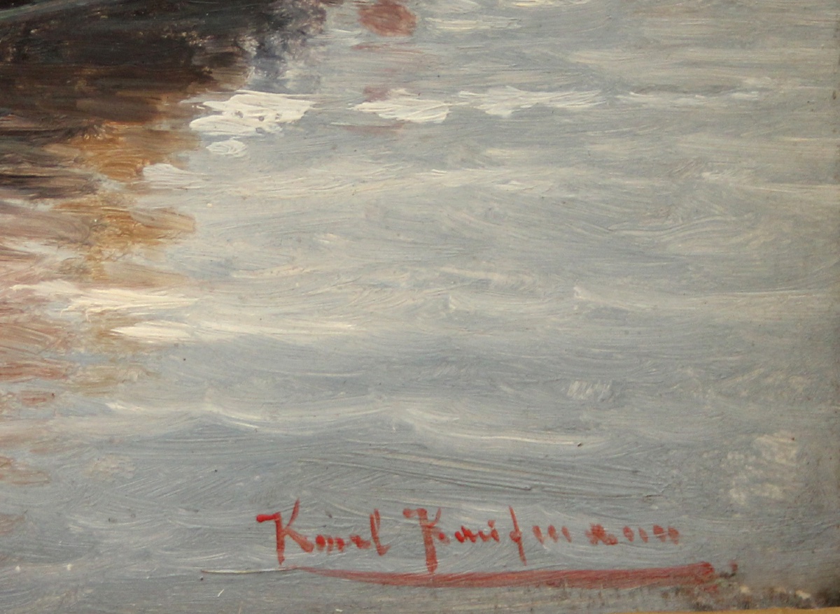 Venise, bateaux de pêche dans le bassin de San Marco par  Karl Kaufmann (1843-1905)-photo-4