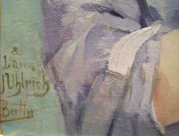 "LA BELLE AU PIGEON" PAR ALEXANDRE BERTIN (FRANÇAIS, 1854 - 1934)-photo-2