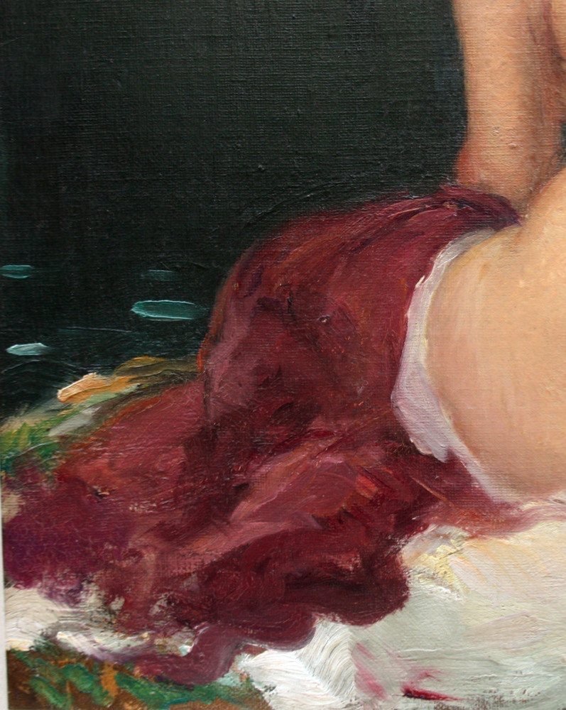 BELLE BAIGNEUSE PAR TITO CORBELLA (ITALIEN, (1885-1966)-photo-4