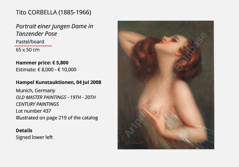 BELLE BAIGNEUSE PAR TITO CORBELLA (ITALIEN, (1885-1966)-photo-2