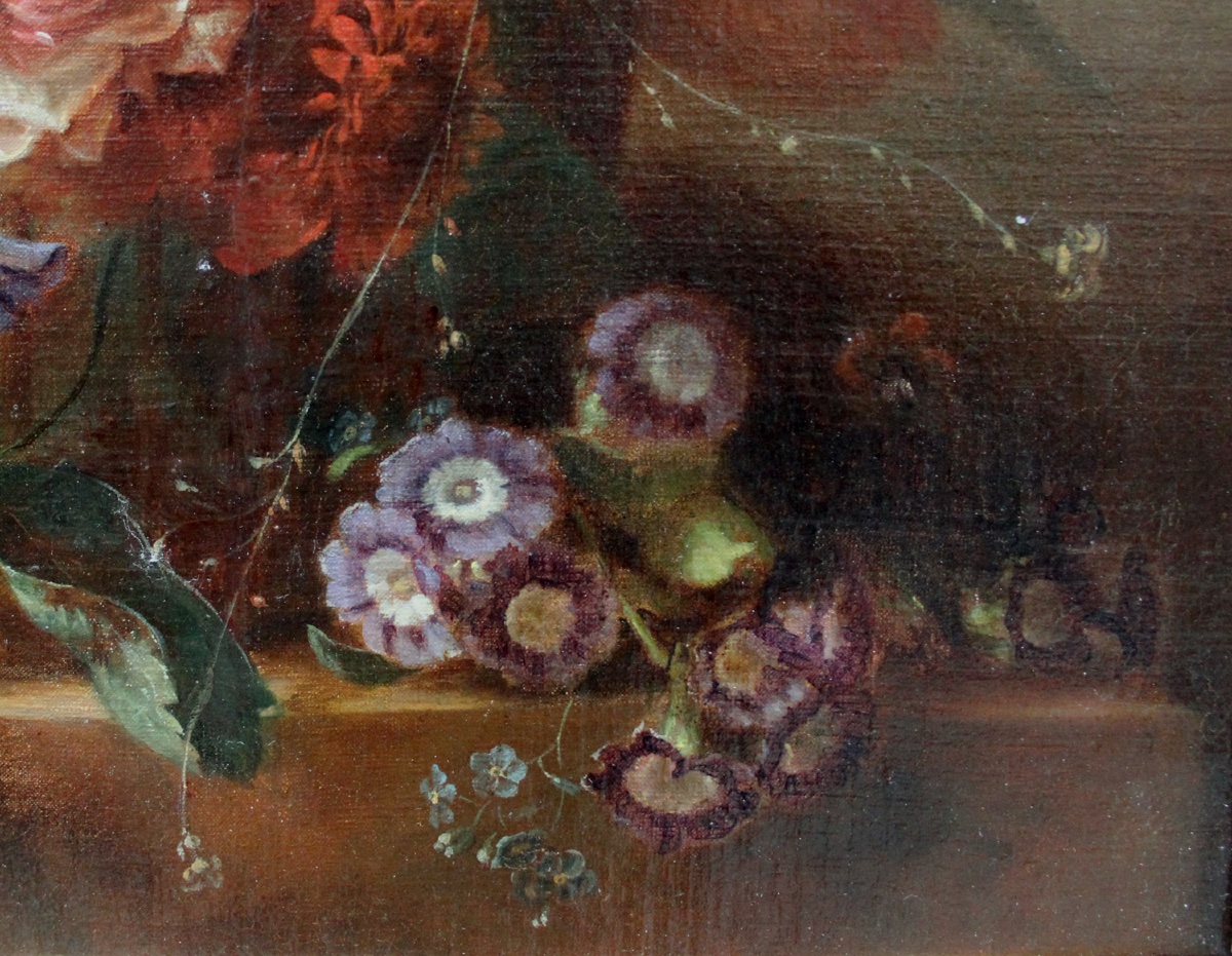 Classic Still Life With Flowers In A Basket By Jacob Van Huysum, A Pupil Of-photo-4