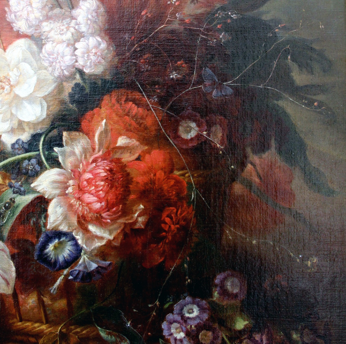 Classic Still Life With Flowers In A Basket By Jacob Van Huysum, A Pupil Of-photo-5