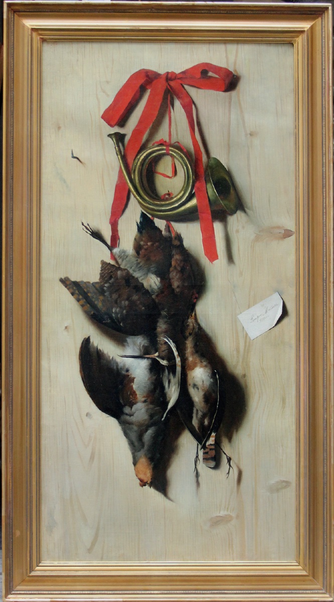 Pompeo Massoni (Italien, 1850-1920)  Deux natures mortes représentant la chasse et la pêche-photo-2