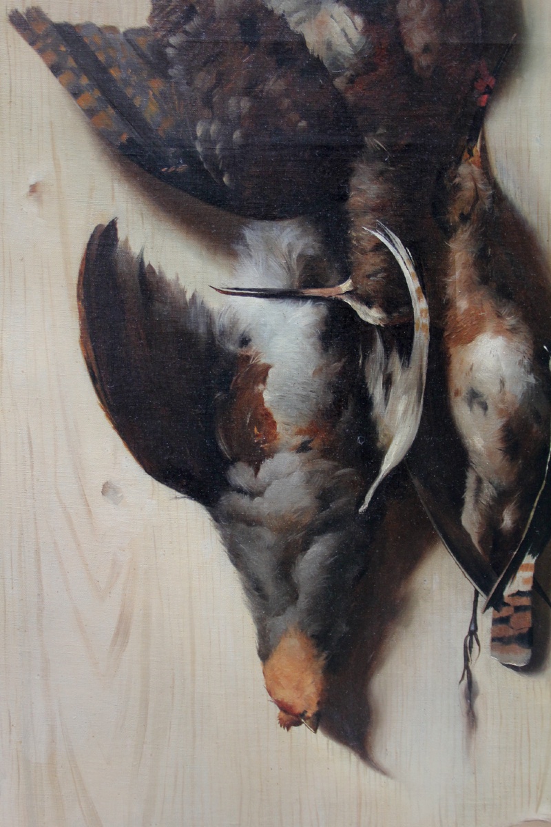 Pompeo Massoni (Italien, 1850-1920)  Deux natures mortes représentant la chasse et la pêche-photo-2