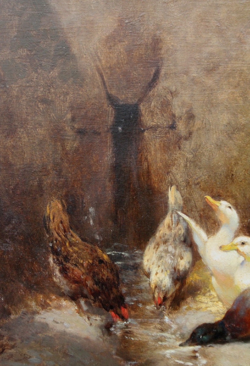 Léon Philibert Couturier (1823 - 1901) Cour avicole-photo-1